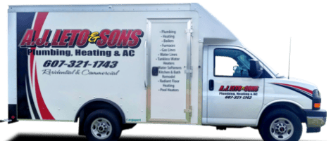 A.J. Leto & Sons Plumbing & Heating service truck.